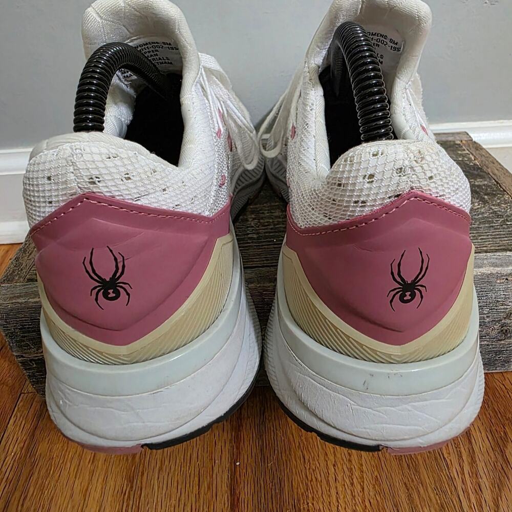Spyder Tempo White Pink Knit Athletic Running Shoes Women's Size 8M - Picture 3 of 7